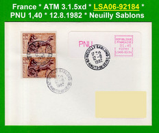 France ATM Vignette LSA06-92184 / Michel 3.1.5 Xd / PNU 1,40 FF / Neuilly Sablons / LSA Distributeurs Automatenmarken - 1981-84 LS & LSA Prototypes