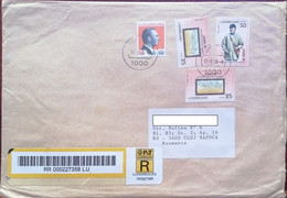 ROYALS, PHILATELIC EXHIBITION, STAMPS ON REGISTERED COVER, 1998, LUXEMBOURG - Covers & Documents
