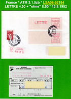 France ATM Vignette LSA06-92184 / Michel 3.1.5 Zb / R-Letter 4,50 + 8,50 FF / Neuilly Sablons / LSA Distributeurs - 1981-84 LS & LSA Prototipi