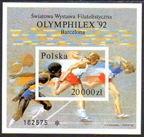 POLAND 1992 Olymphilex Imperforate Block  MNH / **.  Michel Block 118B - Blocs & Feuillets