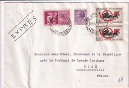 ITALIA - 1961 - ENVELOPPE EXPRES ! De TORINO ESPRESSI => NICE - Correo Urgente/neumático