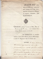 MARTINIQUE, Saint-Pierre - Signé Par Le Gouverneur! Donzelot 1825 (U470) - Manuscrits