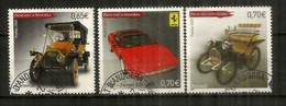 Renault A 1899, Cartercar 1912,Ferrari GTS 1985.  3 Timbres Oblitérés, 1 ère Qualité D'Andorre - Usados