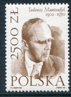 POLAND 1992 Tadeusz Manteuffel MNH / **.  Michel 3371 - Unused Stamps