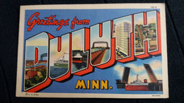 CPA GREETINGS FROM DULUTH MINNESOTA 1944  LETTRES ED CT ART COLORTONE - Duluth