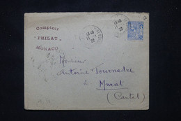 MONACO - Enveloppe Du Comptoir Philatélique De Monaco Pour Murat En 1922 - L 103513 - Cartas & Documentos