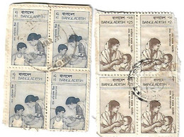 Bangladesh 1988 World Health Day "Oral Rehydration Block Of 4 Used Stamps - Bangladesch