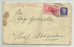 ESPRESSO LIRE 75 + DUE DA CENT. 50   SU BUSTA 1931 - Afgestempeld