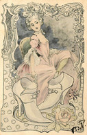 Gaston NOURY * CPA Illustrateur Art Nouveau Jugendstil * Femme Et Chaussures Souliers * Non écrite TTBE Noury - Sonstige & Ohne Zuordnung