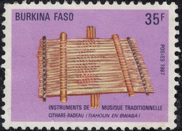 Burkina Faso 1987 Oblitéré Used Instruments De Musique Traditionnelle Cithare Radeau SU - Burkina Faso (1984-...)