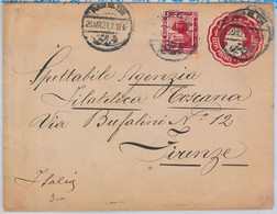 50238  -  EGYPT  --  POSTAL HISTORY: POSTAL STATIONERY COVER From RAS El TIN To ITALY 1921 - 1915-1921 Protectorat Britannique