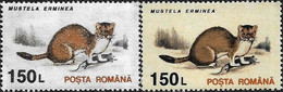 1993 - ANIMAL - STOAT (ERMINE) (Mustela Erminea) - Printed On 2 Kind Of Paper (white & Brown) - Nuovi