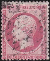 France   .   Y&T   .    24     .   O   .      Oblitéré    .   /   .   Cancelled - 1862 Napoleone III