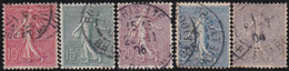 France   .   Y&T   .    129/133      .     O   .      Oblitéré    .   /   .   Cancelled - Used Stamps