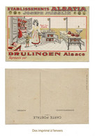 Établissements ALSATIA, JOSEPH MISSLIN à DRULINGEN, Alsace. Carte Postale Publicitaire Peu Courante. Entre 1910 Et 1913. - Drulingen