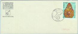 84259 - CUBA - Postal History -  SPECIAL EVENT Cover + Postmark  1990 - MUSIC - Lettres & Documents