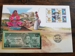 BANKNOTEN BRIEF - BANKNOTE COVER     - ETHIOPIA       ** COVER 6** - Otros & Sin Clasificación