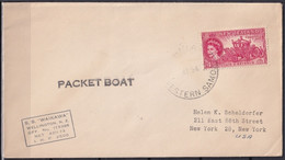 F-EX21353 NEW ZEALAND PAQUEBOT SAMOA 1954 SS WAIKAWA PACKET BOAT. - Cartas & Documentos