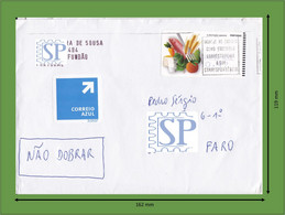 Portugal 2009 ATM Alimentação Saudável Correio Azul 0,47 € Fish Cheese Apple Carrot Grains Water Ovelar SMD - Cartas & Documentos