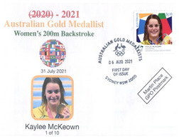 (WW 15 A) 2020 Tokyo Olympic Games - Swimming - Women's 50m Backstroke Gold (NEW Australia Post Stamp) - Eté 2020 : Tokyo