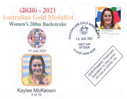 (WW 15 A) 2020 Tokyo Olympic Games - Swimming - Women's 50m Backstroke Gold (NEW Australia Post Stamp) - Eté 2020 : Tokyo