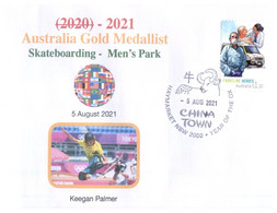 WW 16 A) 2020 Tokyo Summer Olympic Games - Australia Gold Medal 5-08-2021 - Skateboarding - Men's Park (Keegan Palmer) - Sommer 2020: Tokio