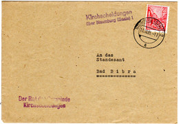 DDR 1955, Landpoststempel KIRCHSCHEIDUNGEN über Naumburg Auf Brief M. 20 Pf.  - Zonder Classificatie