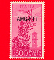 Nuovo - MNH - ITALIA - Trieste AMG FTT - 1949 - Democratica, Soprastampa Singola Linea -  Torre Del Campidoglio - 300 - Poste Aérienne