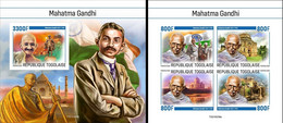 Togo 2021, Gandhi, Tash Ma Hal, 4val In BF +BF IMPERFORATED - Mahatma Gandhi