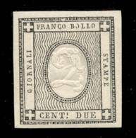 Antichi Stati Italiani - Sardegna - 1861 - 2 Cent (20) - Gomma Integra - Grandi Margini - Molto Bello - Other & Unclassified