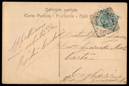 Regno - Vittorio Emanuele III - Cunnustramatza (Cagliari) - 5 Cent Leoni (81) Su Cartolina Per Cagliari Del 8.6.07 - Autres & Non Classés