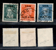 Europa - Germania - 1927 - Soprastampati IAA (407/409) - Serie Completa - Usati - Cert. Raybaudi - Autres & Non Classés