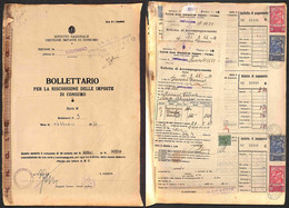 Documenti - Italia - 1944 - Bollettario Per La Riscossione Delle Imposte Di Consumo - Documento Di 10 Pagine Con All'int - Autres & Non Classés