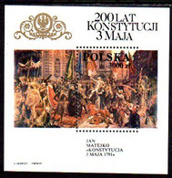 POLAND 1991 Constitution Of 1791 Block MNH / **.  Michel Block 112 - Unused Stamps
