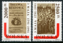 POLAND 1991 Constitution Of 1791 MNH / **.  Michel 3328-29 - Nuovi