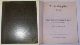 Reichsgesetzblatt 1890 - Ohne Zuordnung