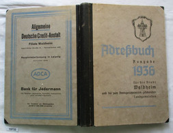 Adreßbuch Für Die Stadt Waldheim Ausgabe 1936 - Ohne Zuordnung