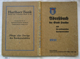 Adreßbuch Der Stadt Hartha Und Der Umliegenden Landgemeinden - Zonder Classificatie