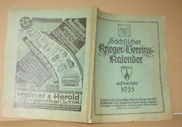 Sächsischer Krieger-Vereins-Kalender Aus Dem Jahr 1935 - Calendars