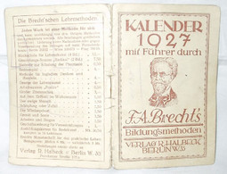 Kalender 1927 Mit Führer Durch F.A. Brechts Bildungsmethoden - Calendars