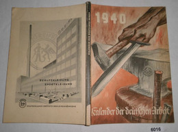 Kalender Der Deutschen Arbeit 1940 - Calendars