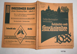 Sachsen-Altenburgischer Vaterländischer Geschichts- Und Hauskalender 1938 - Calendars