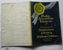 Deutscher Haus- Und Spar- Kalender 1937 (Städtische Sparkasse Altenburg) - Calendars