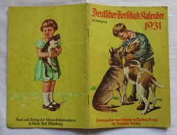 Deutscher Tierschutzkalender 1931 - 48. Jahrgang - Calendars