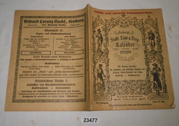 Freiberger Stadt-, Land- U. Berg-Kalender Auf Das Jahr 1926 - Glück Auf! - Mit Beamten-Verzeichnis Der Königlichen Und S - Calendriers