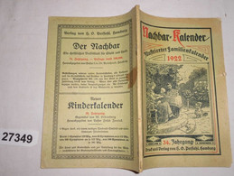 Nachbar-Kalender - Illustrierter Familienkalender Für Das Jahr 1922 (34. Jahrgang) - Calendari