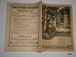 Reußischer Kalender Auf Das Schaltjahr 1920 - 192. Jahrgang - Calendriers