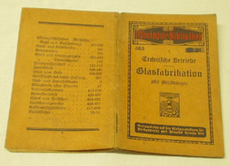 Miniatur Bibliothek Band 383: Technische Betriebe - Glasfabrikation - Technical