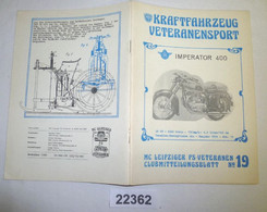 Kraftfahrzeug Veteranensport Clubmitteilungsblatt Nr. 19, Dezember 1986 - Technical