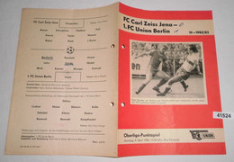 Programm Oberliga-Punktspiel 1983  FC Carl-Zeiss-Jena - 1. FC Union Berlin - Sport